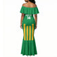 South Africa Soccer 2026 Custom Mermaid Dress Bafana Bafana Kaofela Protea Green