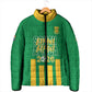 South Africa Soccer 2026 Custom Padded Jacket Bafana Bafana Kaofela Protea Green