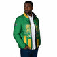 South Africa Soccer 2026 Custom Padded Jacket Bafana Bafana Kaofela Protea Green