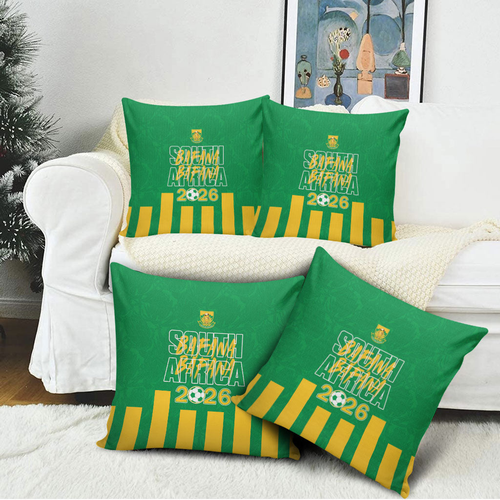 South Africa Soccer 2026 Pillow Cover Bafana Bafana Kaofela Protea Green