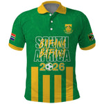 South Africa Soccer 2026 Custom Polo Shirt Bafana Bafana Kaofela Protea Green