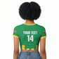 South Africa Soccer 2026 Custom Raglan Cropped T shirt Bafana Bafana Kaofela Protea Green