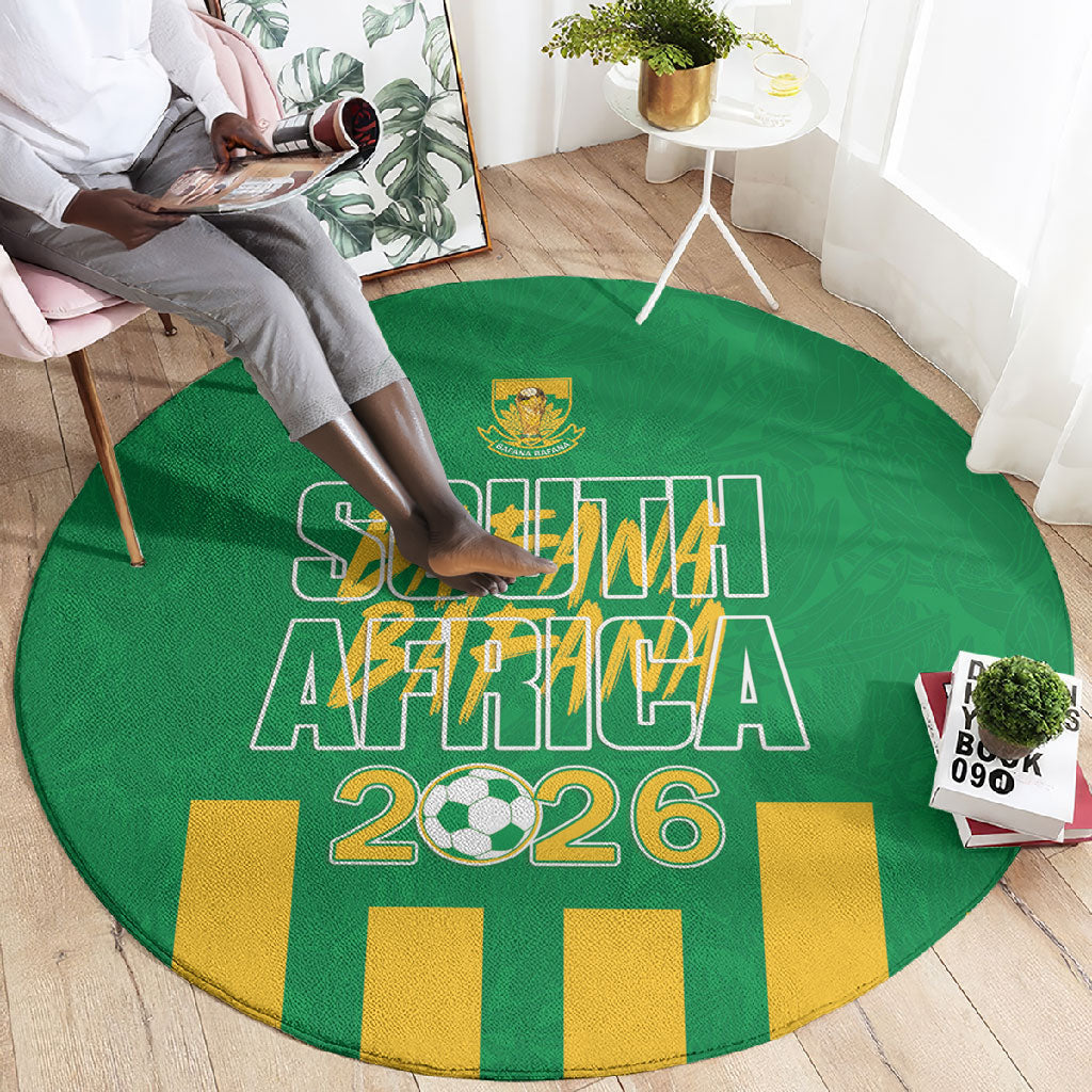 South Africa Soccer 2026 Round Carpet Bafana Bafana Kaofela Protea Green