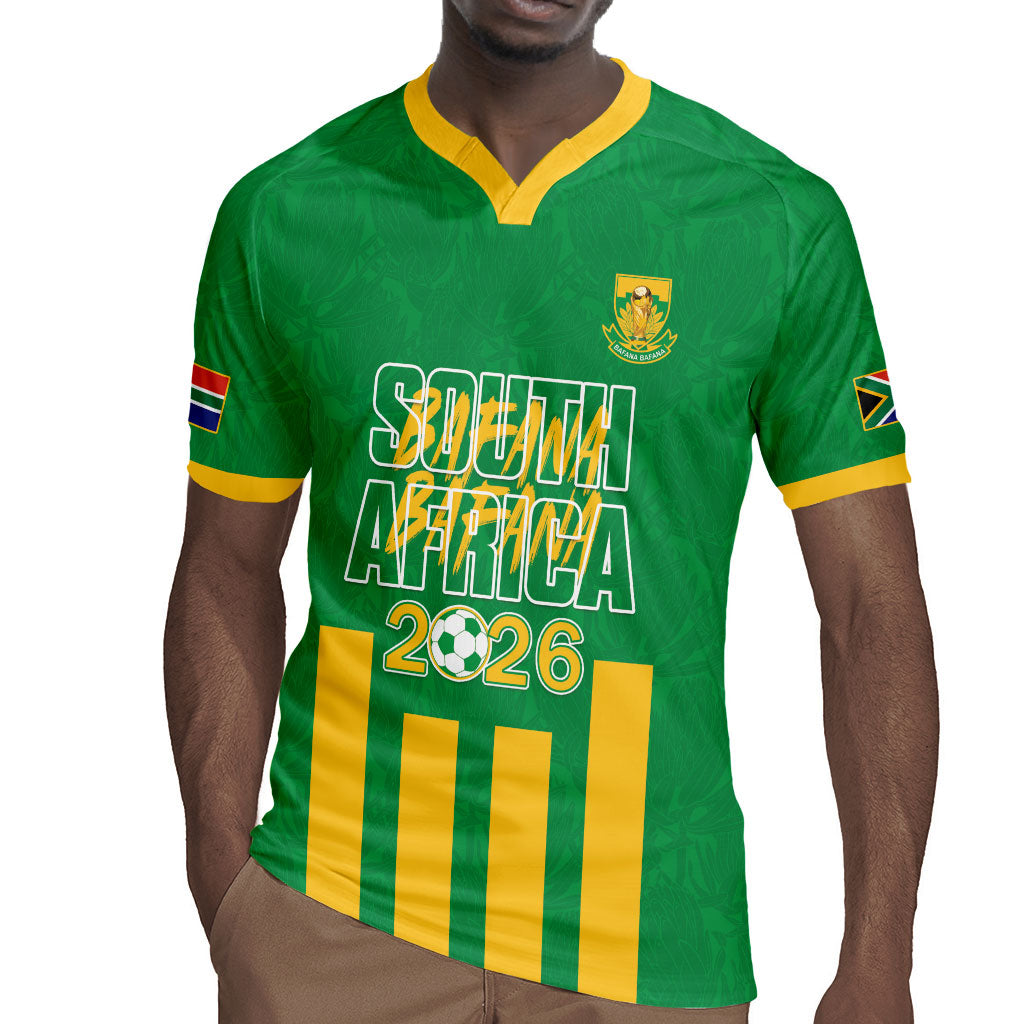 South Africa Soccer 2026 Custom Rugby Jersey Bafana Bafana Kaofela Protea Green
