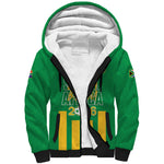 South Africa Soccer 2026 Custom Sherpa Hoodie Bafana Bafana Kaofela Protea Green