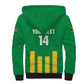 South Africa Soccer 2026 Custom Sherpa Hoodie Bafana Bafana Kaofela Protea Green
