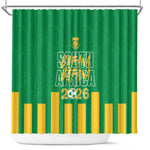 South Africa Soccer 2026 Shower Curtain Bafana Bafana Kaofela Protea Green