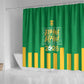 South Africa Soccer 2026 Shower Curtain Bafana Bafana Kaofela Protea Green