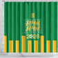 South Africa Soccer 2026 Shower Curtain Bafana Bafana Kaofela Protea Green