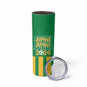South Africa Soccer 2026 Custom Skinny Tumbler Bafana Bafana Kaofela Protea Green