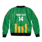 South Africa Soccer 2026 Custom Sleeve Zip Bomber Jacket Bafana Bafana Kaofela Protea Green