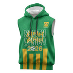South Africa Soccer 2026 Custom Sleeveless Hoodie Bafana Bafana Kaofela Protea Green