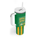 South Africa Soccer 2026 Custom Tumbler With Handle Bafana Bafana Kaofela Protea Green