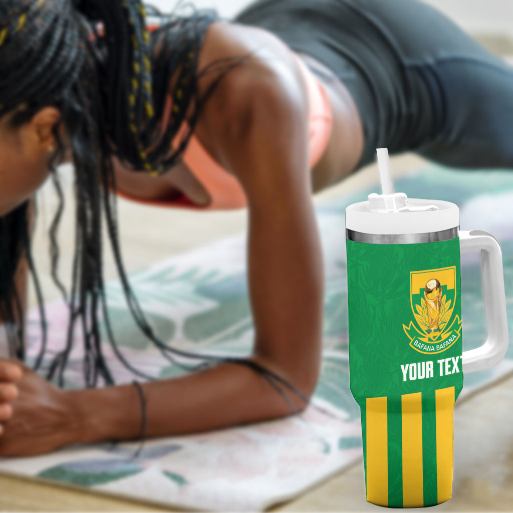 South Africa Soccer 2026 Custom Tumbler With Handle Bafana Bafana Kaofela Protea Green