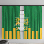 South Africa Soccer 2026 Window Curtain Bafana Bafana Kaofela Protea Green