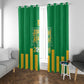 South Africa Soccer 2026 Window Curtain Bafana Bafana Kaofela Protea Green