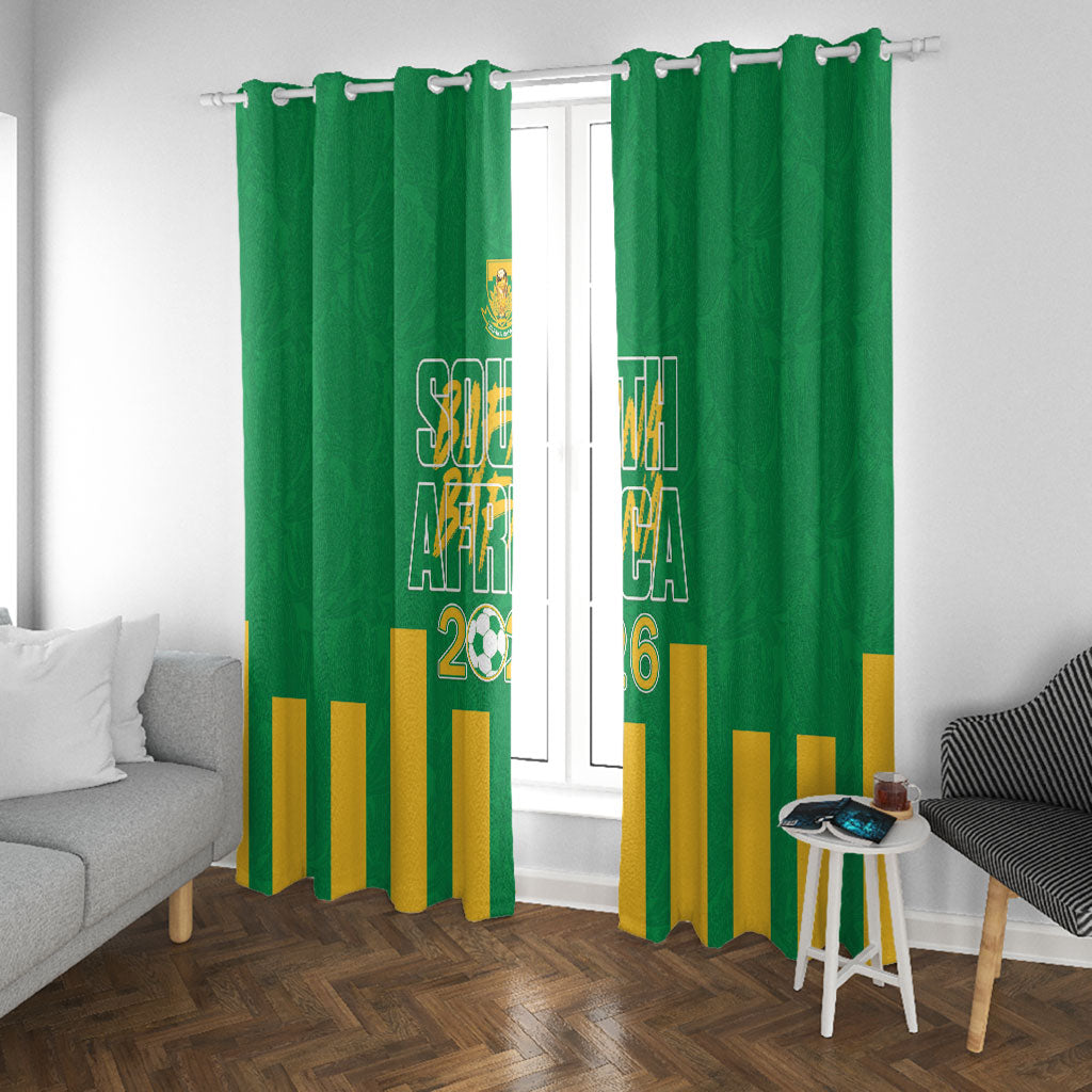 South Africa Soccer 2026 Window Curtain Bafana Bafana Kaofela Protea Green