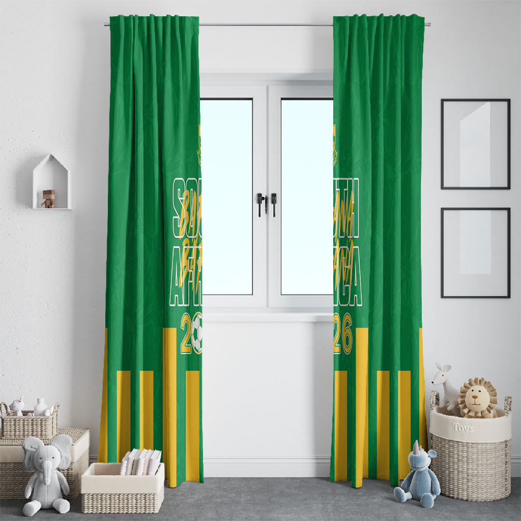South Africa Soccer 2026 Window Curtain Bafana Bafana Kaofela Protea Green