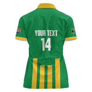 South Africa Soccer 2026 Custom Women Polo Shirt Bafana Bafana Kaofela Protea Green