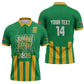 South Africa Soccer 2026 Custom Zipper Polo Shirt Bafana Bafana Kaofela Protea Green