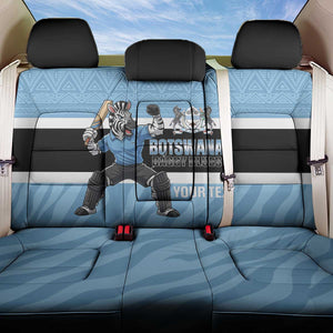 Afro Cricket Botswana Custom Back Car Seat Cover Go Baggy Blues Zebra Mascot - African Pride