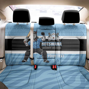 Afro Cricket Botswana Custom Back Car Seat Cover Go Baggy Blues Zebra Mascot - African Pride