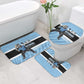 Custom Botswana Cricket Bathroom Set Go Baggy Blues Zebra Mascot