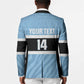 Custom Botswana Cricket Blazer Go Baggy Blues Zebra Mascot
