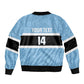 Afro Cricket Botswana Custom Bomber Jacket Go Baggy Blues Zebra Mascot - African Pride
