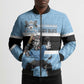 Custom Botswana Cricket Bomber Puffer Jacket Go Baggy Blues Zebra Mascot