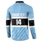 Custom Botswana Cricket Button Sweatshirt Go Baggy Blues Zebra Mascot