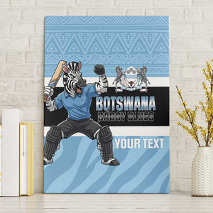 Afro Cricket Botswana Custom Canvas Wall Art Go Baggy Blues Zebra Mascot - African Pride