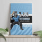 Afro Cricket Botswana Custom Canvas Wall Art Go Baggy Blues Zebra Mascot - African Pride