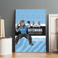 Afro Cricket Botswana Custom Canvas Wall Art Go Baggy Blues Zebra Mascot - African Pride
