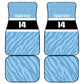 Afro Cricket Botswana Custom Car Mats Go Baggy Blues Zebra Mascot - African Pride