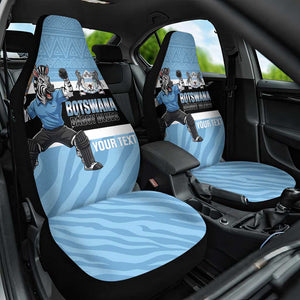 Afro Cricket Botswana Custom Car Seat Cover Go Baggy Blues Zebra Mascot - African Pride