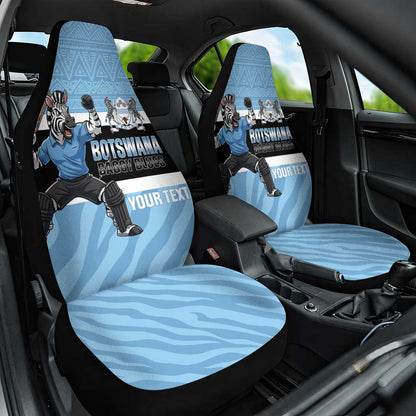 Afro Cricket Botswana Custom Car Seat Cover Go Baggy Blues Zebra Mascot - African Pride
