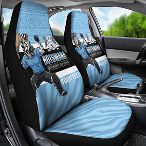Afro Cricket Botswana Custom Car Seat Cover Go Baggy Blues Zebra Mascot - African Pride