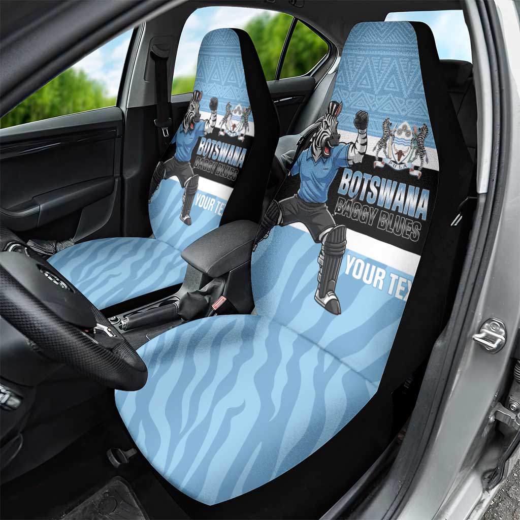 Afro Cricket Botswana Custom Car Seat Cover Go Baggy Blues Zebra Mascot - African Pride
