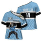 Custom Botswana Cricket Cross Shoulder Shirt Go Baggy Blues Zebra Mascot