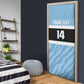 Custom Botswana Cricket Door Cover Go Baggy Blues Zebra Mascot