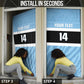 Custom Botswana Cricket Door Cover Go Baggy Blues Zebra Mascot