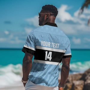 Afro Cricket Botswana Custom Hawaiian Shirt Go Baggy Blues Zebra Mascot - African Pride