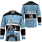 Custom Botswana Cricket Hockey Jersey Go Baggy Blues Zebra Mascot