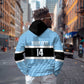 Afro Cricket Botswana Custom Hoodie Go Baggy Blues Zebra Mascot - African Pride