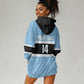 Afro Cricket Botswana Custom Hoodie Dress Go Baggy Blues Zebra Mascot - African Pride