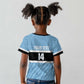 Afro Cricket Botswana Custom Kid T shirt Go Baggy Blues Zebra Mascot - African Pride