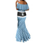 Afro Cricket Botswana Custom Mermaid Dress Go Baggy Blues Zebra Mascot - African Pride