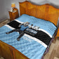 Afro Cricket Botswana Custom Quilt Go Baggy Blues Zebra Mascot - African Pride