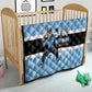 Afro Cricket Botswana Custom Quilt Go Baggy Blues Zebra Mascot - African Pride
